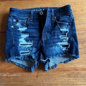 american eagle jean shorts size 00